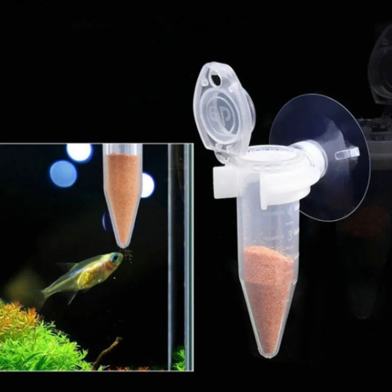 Plastic Aquarium Feeding Bowl for Fish Shrimps Fish Tank Station Food Tray Feeder Aquarium Accessory with Suction Cup