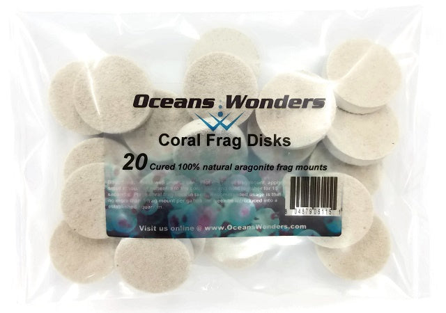 Ocean Wonders Coral Frag Disks 20pcs - Fresh N Marine