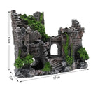 Creative Castle Shape Fish Tank Ornaments Decoration Landscaping Resin Rockery Aquarium Resin Rockery Home Craft Ornaments D9262