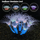 Simulation Silicone Coral Fish Tank Decorations Aquarium Landscape Supplies Aquatic Plant Sunflower Fluorescence Ornaments