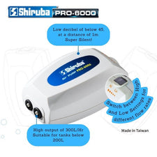 SHIRUBA PRO series Air pump (Single & Double Air Outlet) - Fresh N Marine