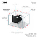 CADE Reef S2/F 1200 Frag Black - Fresh N Marine