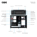 CADE Reef S2/F 1200 Frag Black - Fresh N Marine