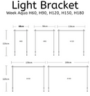 Week Aqua H Lighting Bracket (60 - 180cm) - Fresh N Marine