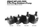 JEBAO 3 Pin Plug Outdoors Pump (WP650 - WP1500) - Fresh N Marine