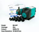 EBANG Submersible Pump - 300 Series (220-3000L/Hr) - Fresh N Marine