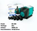 EBANG Submersible Pump - 300 Series (220-3000L/Hr) - Fresh N Marine