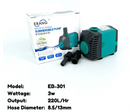 EBANG Submersible Pump - 300 Series (220-3000L/Hr) - Fresh N Marine