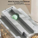 Small Fish Tank with Water Pump Fish Starter Kit Retro Decorative Silent Mini Fish Tank for Tabletop Display Decoration