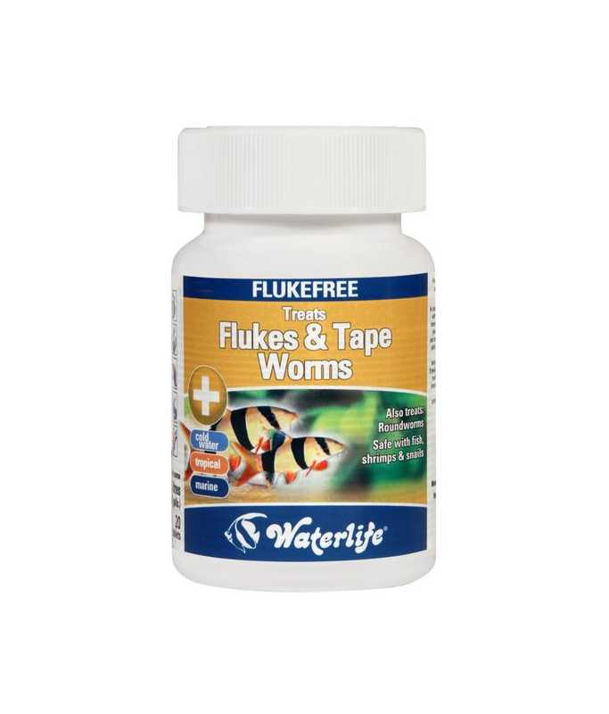 Waterlife Fluke Free (Treats flukes & tape worm) - 20 tablets - Fresh N Marine