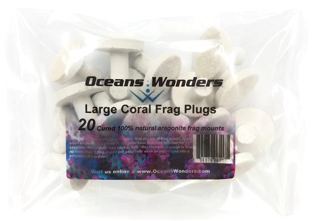 Ocean Wonders Large Coral Frag Plugs 20pcs - Fresh N Marine