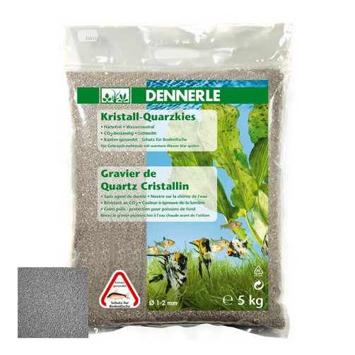 Dennerle Crystal Quartz Gravel - Slate Grey 10kg - Fresh N Marine