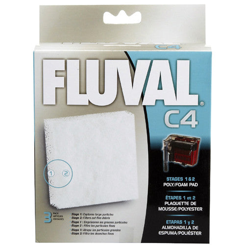 Fluval Poly Foam Pad for Fluval C4 Aquarium Filter 3 pk - Fresh N Marine