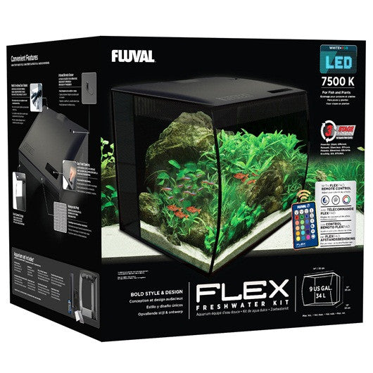 Fluval FLEX Aquarium Kit - 34 L (9 US gal) - Fresh N Marine