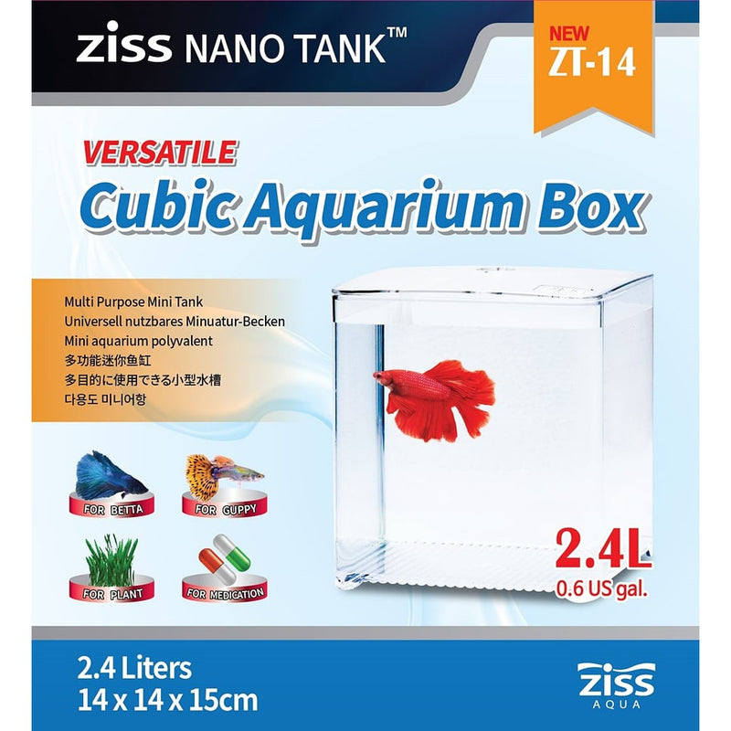 Ziss Nano Tank 14x14x15cm (2.4L) ZT-14 - Fresh N Marine