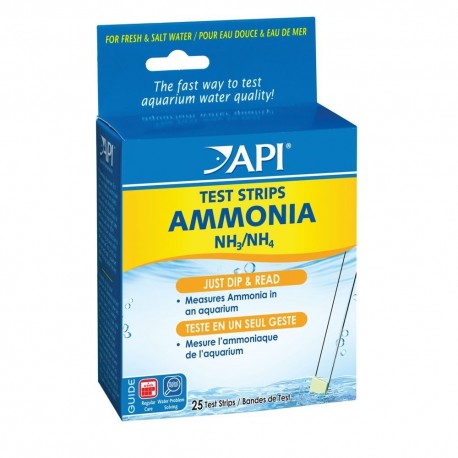 API Ammonia Aquarium Test Strips (25 tests) - Fresh N Marine